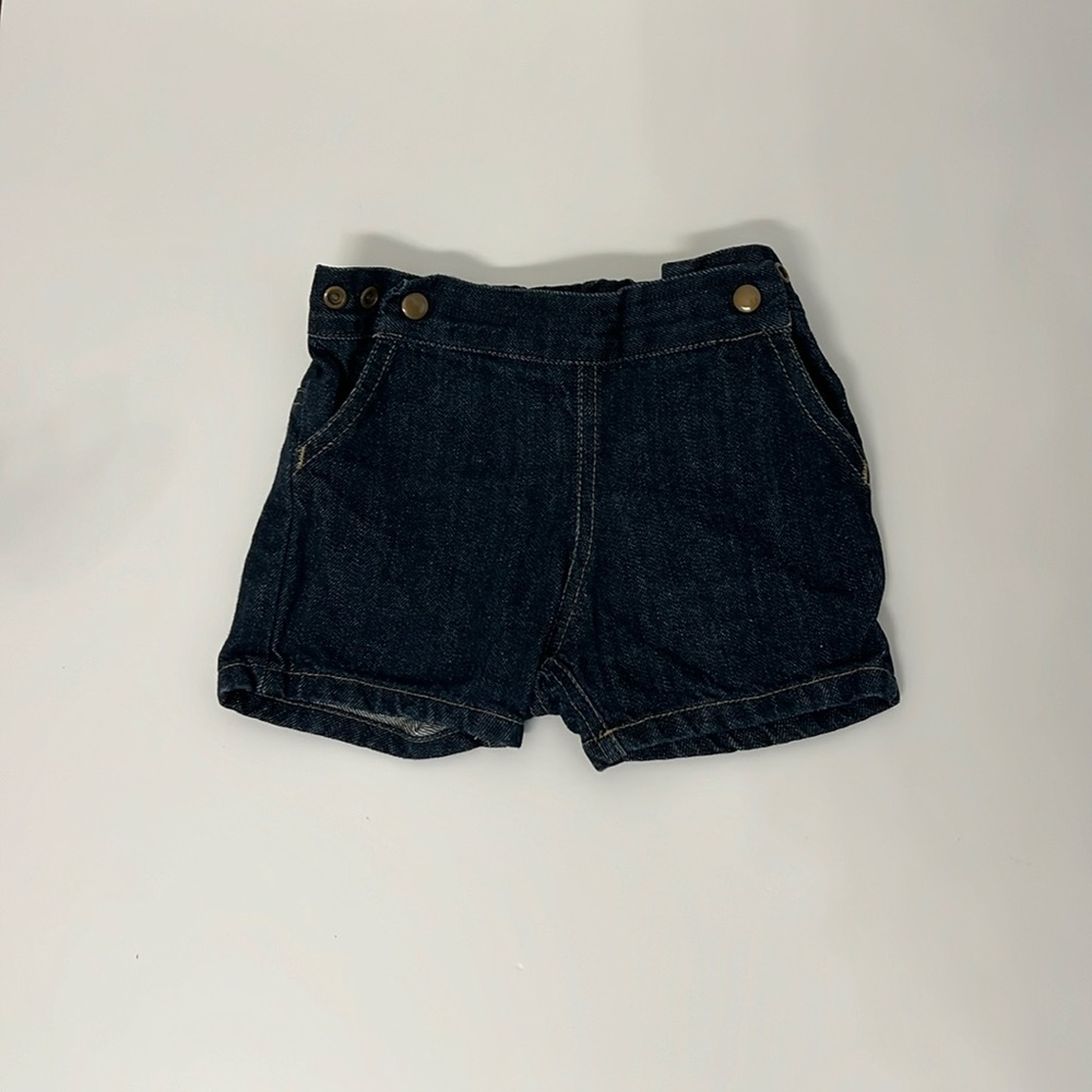 Cloth Diaper Baby Shorts by Project Pomona, 3-9 month - indigo denim